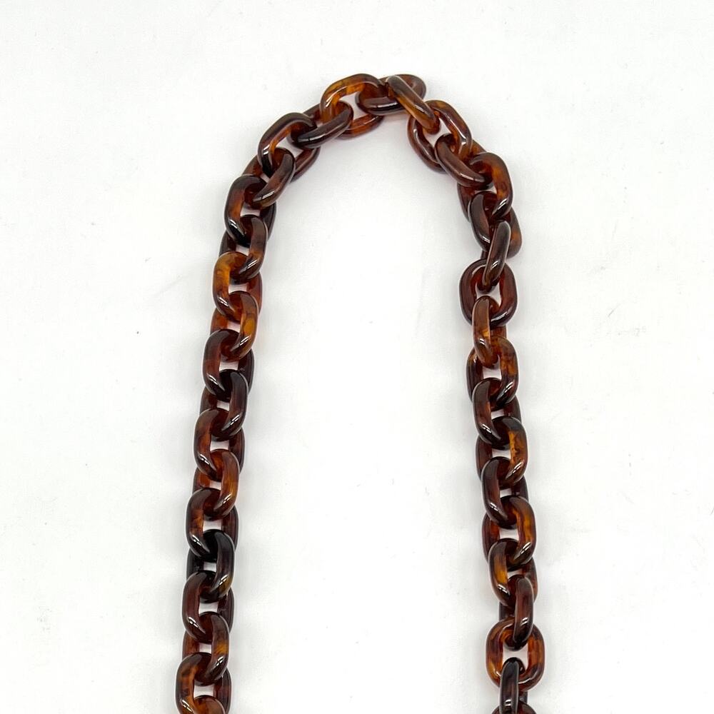 CLARE V Shoulder Chain Strap Mini Round Link Tortoise Gold Handbag Accessory NEW - Picture 8 of 12